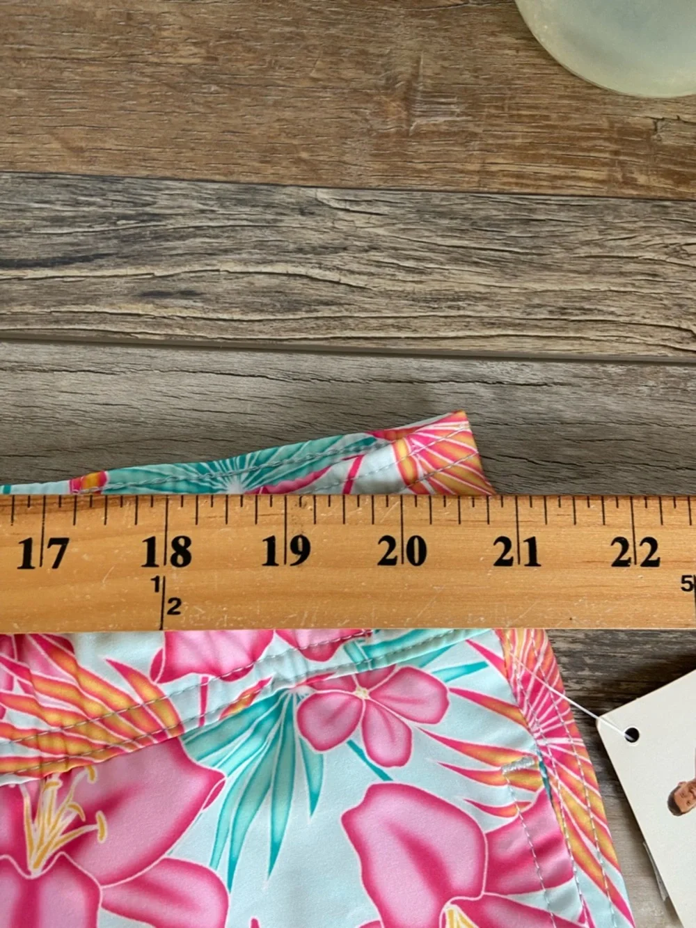 Men's Tropical Floral Swim Trunks Size XL Pink Drawstring Side Pockets Beach NWT
